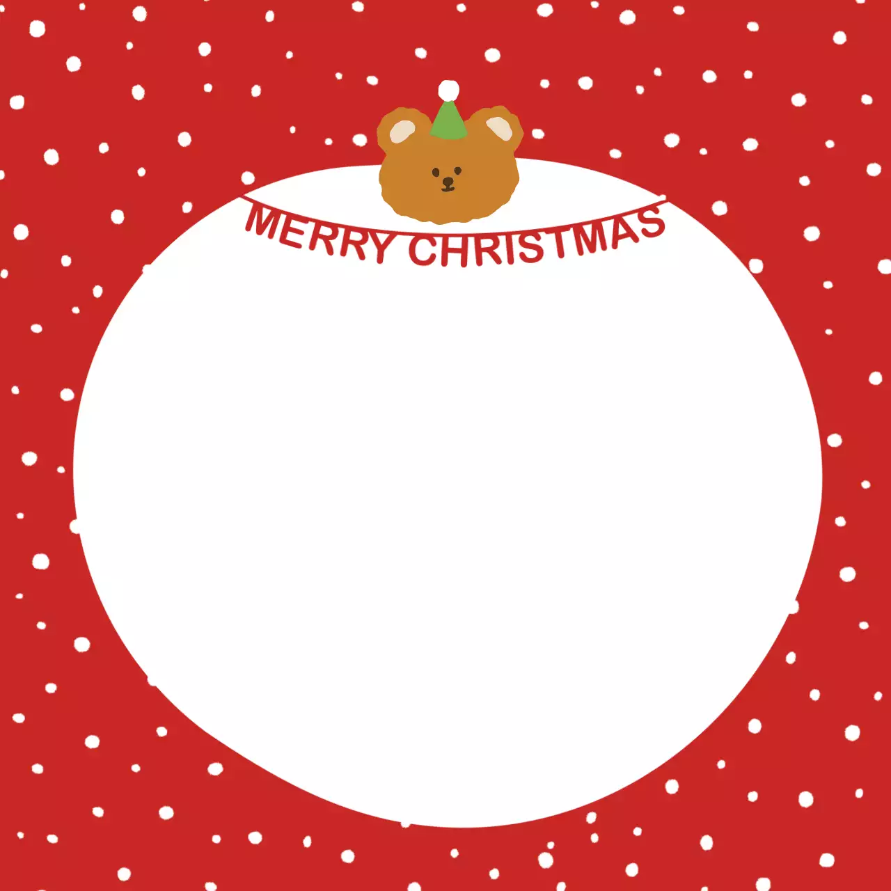 빨강 심플 크리스마스 카드