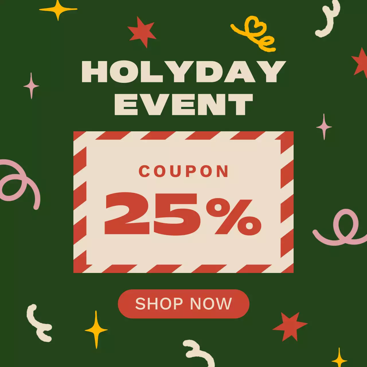 초록 레트로 할인 행사 프로모션