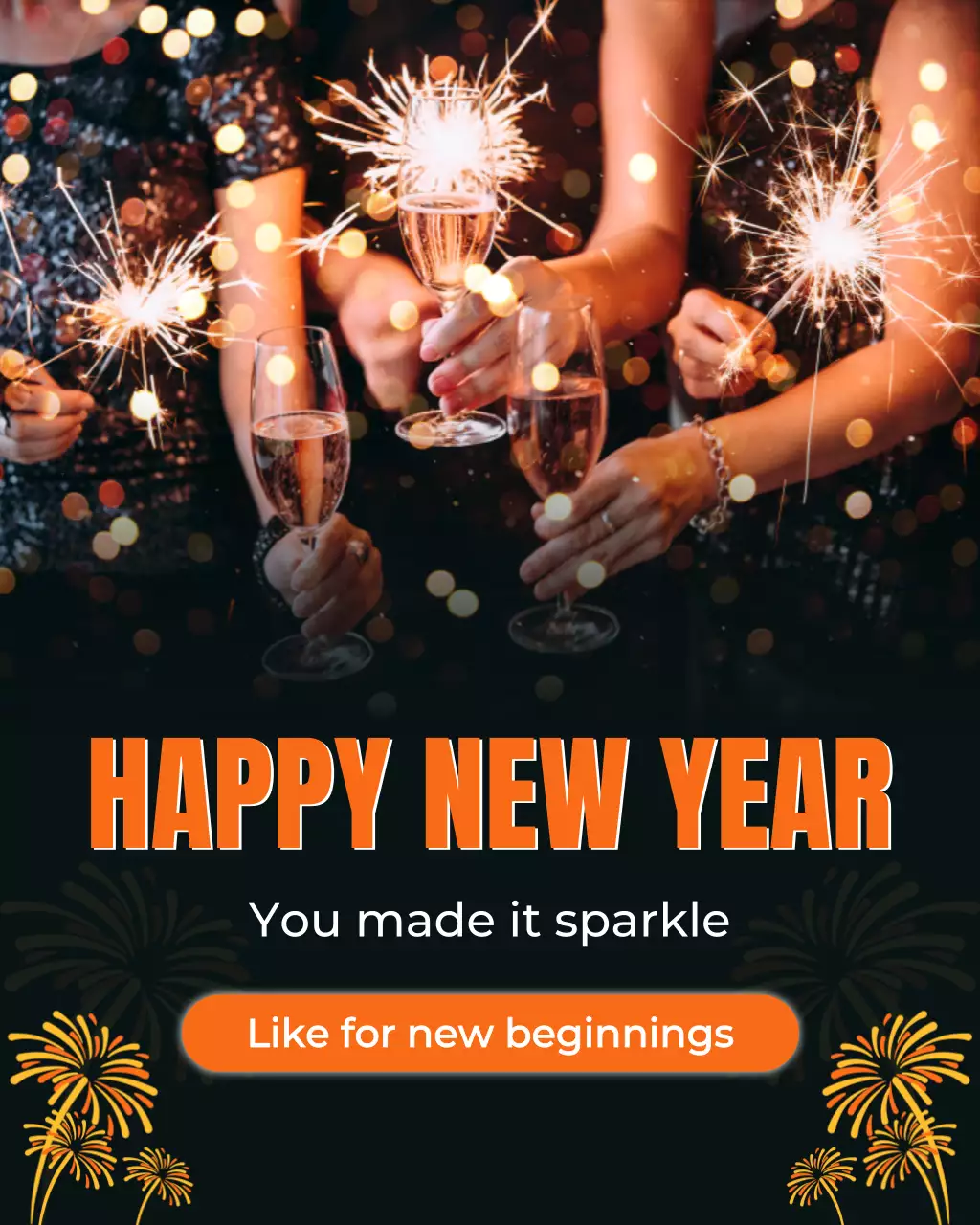 주황 팝 새해 축제