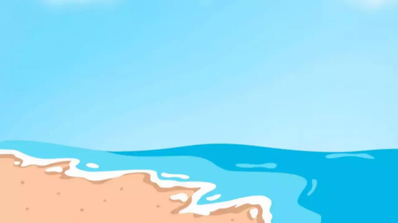 하늘색 심플 바다 홍보