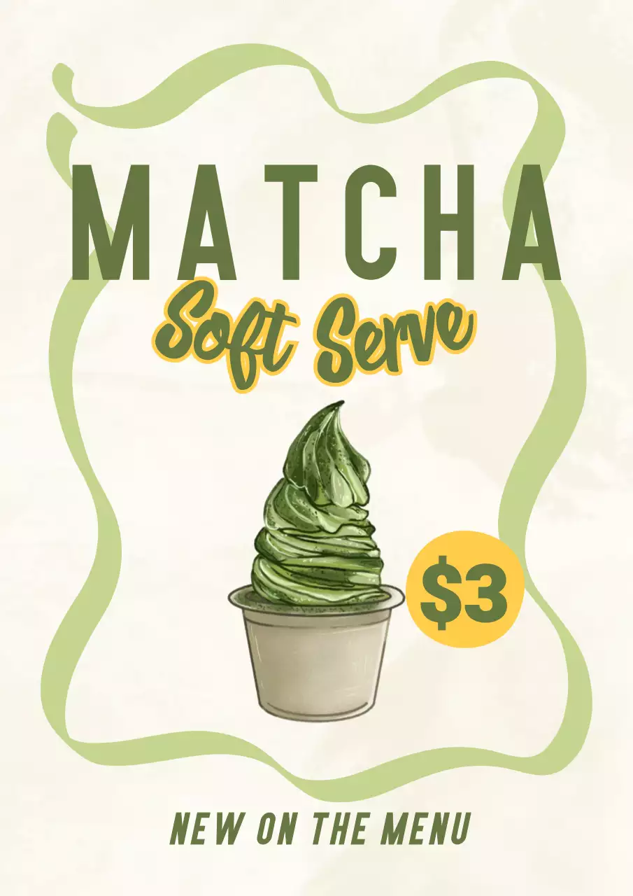 Green Matcha Dessert Promotion