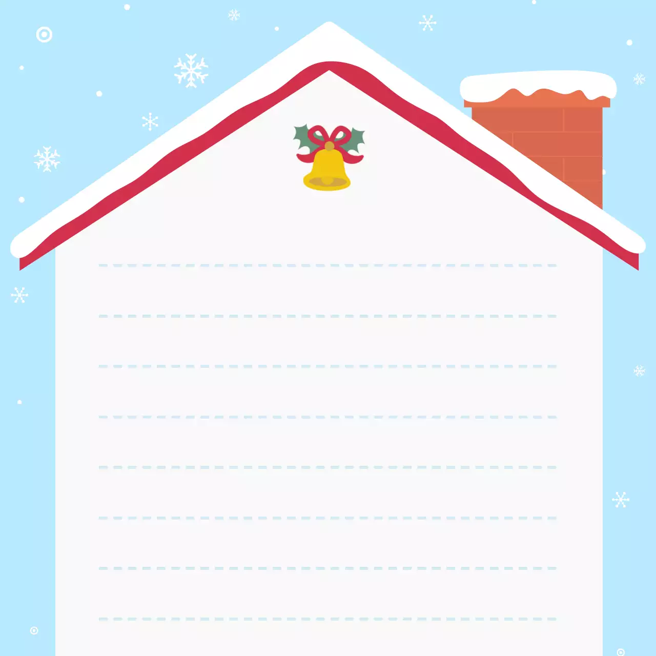 하늘색 아기자기한 크리스마스 편지