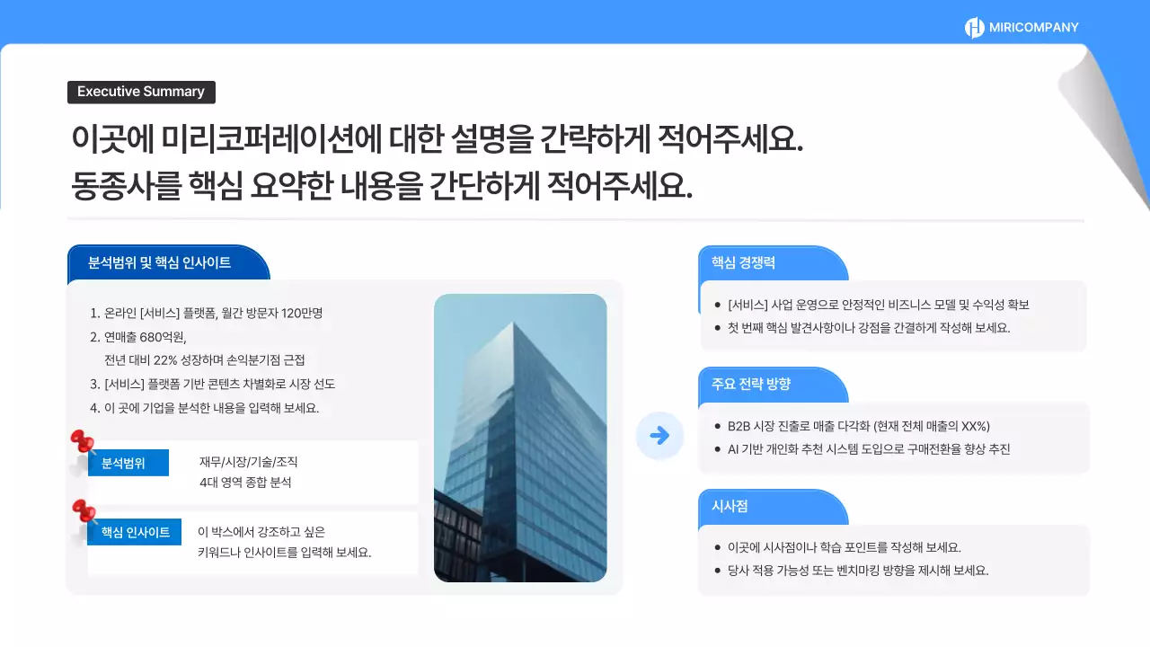 파랑 모던 동종업계 분석 보고서