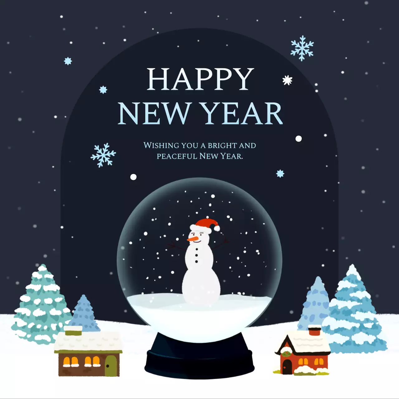 검정 심플 새해 축제