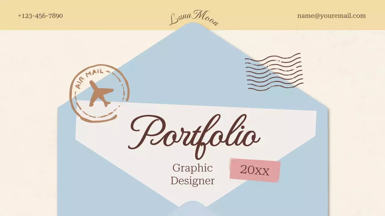 베이지 레트로 크리에이티브 포트폴리오