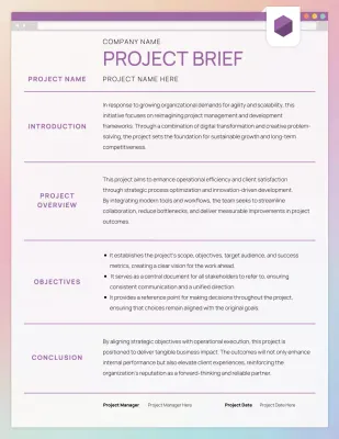 Modern Gradient Project Report Poster