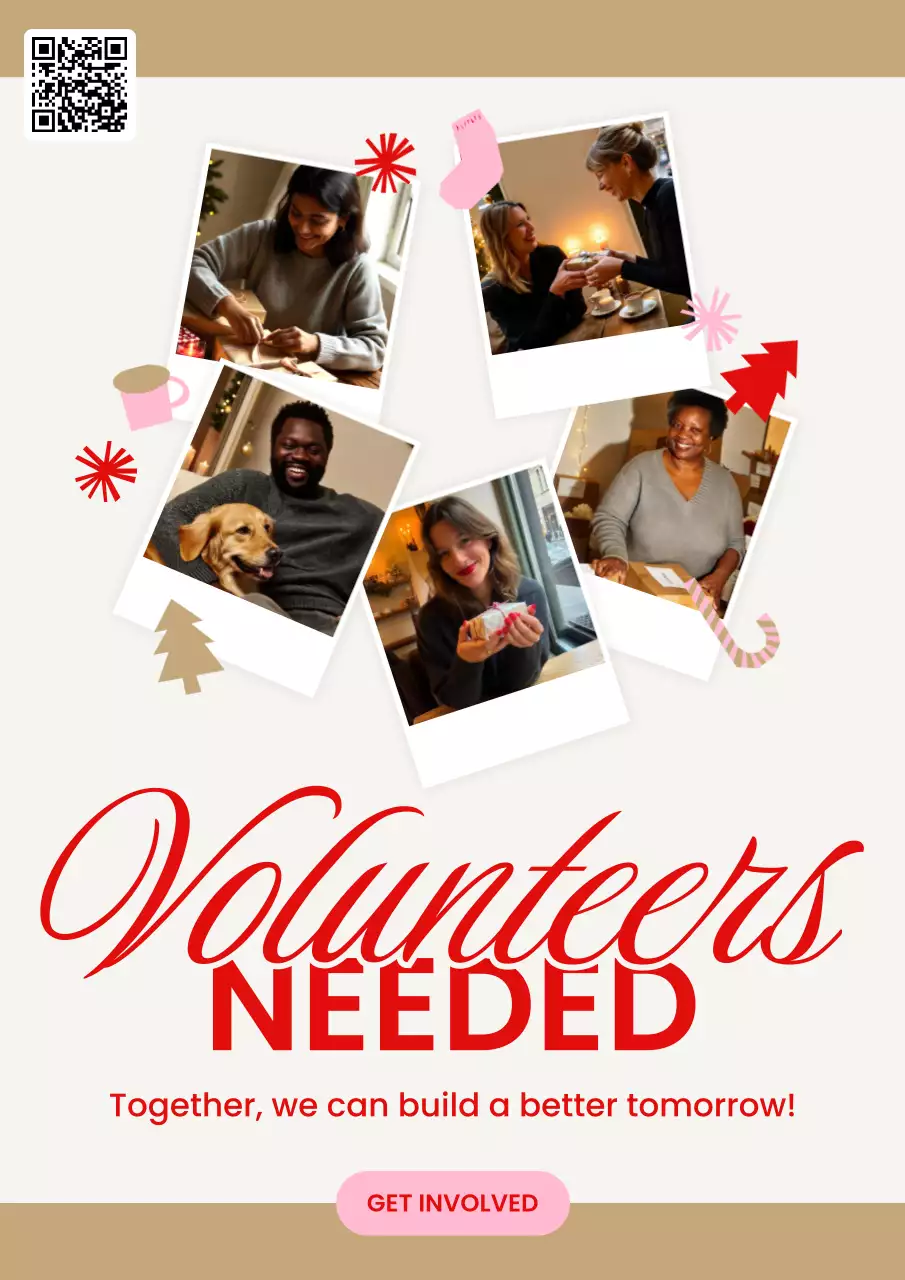 Red Vintage Holiday Advertisement Poster