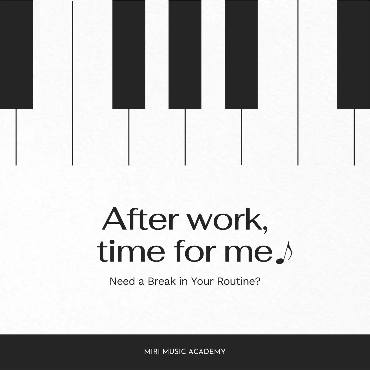 black minimalist music advertisement
