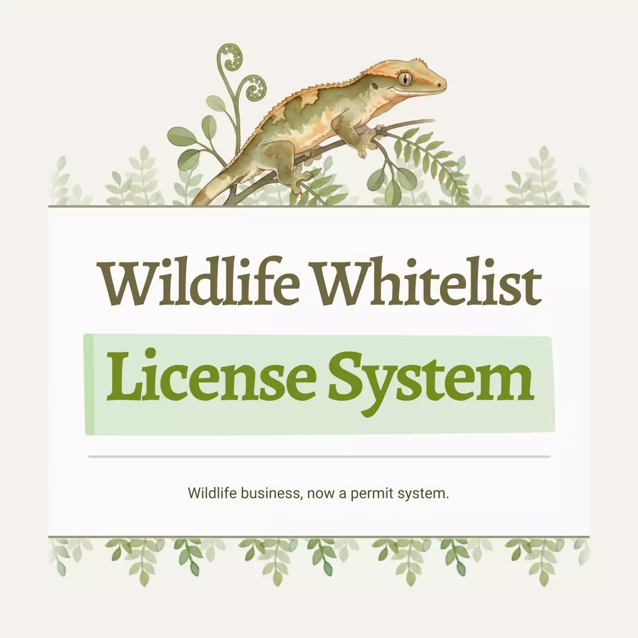 green botanical wildlife announcement