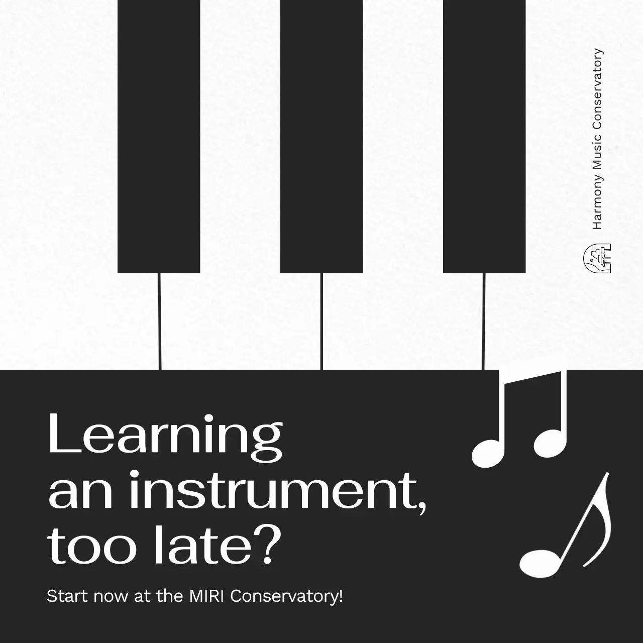 quảng cáo âm nhạc tối giản màu đen