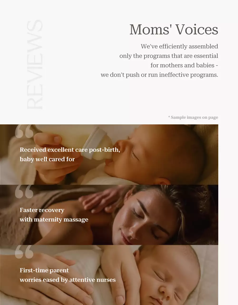 anúncio elegante de pós-parto bege