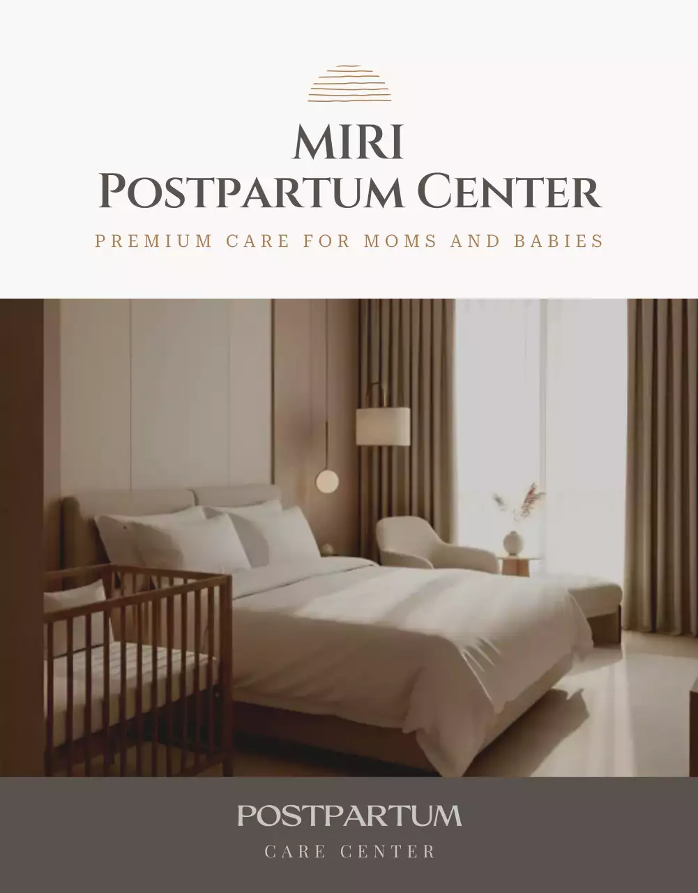 iklan pascapersalinan elegan berwarna krem