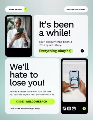 Mint Modern Customer Promotion Poster