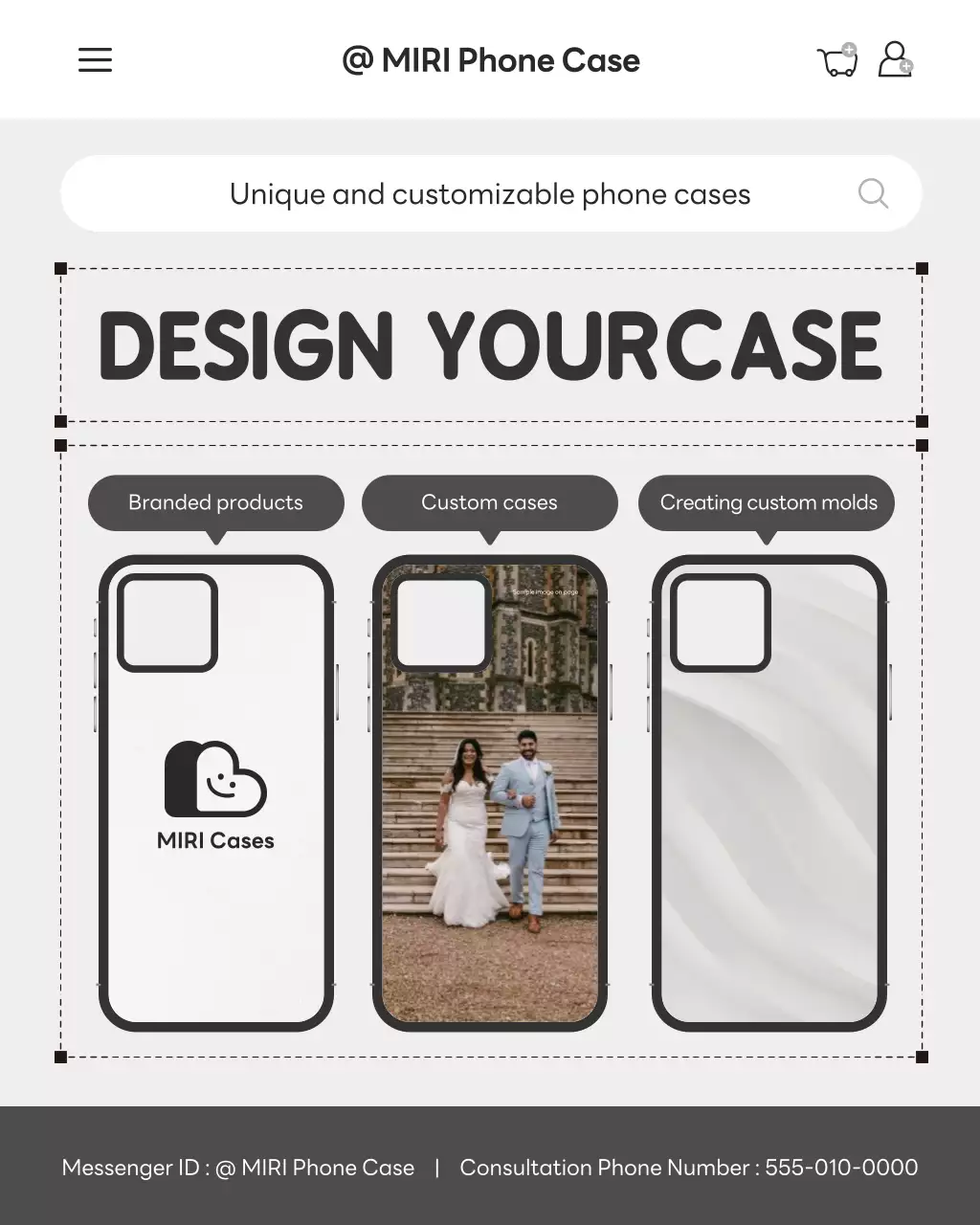 grey modern phone promotion