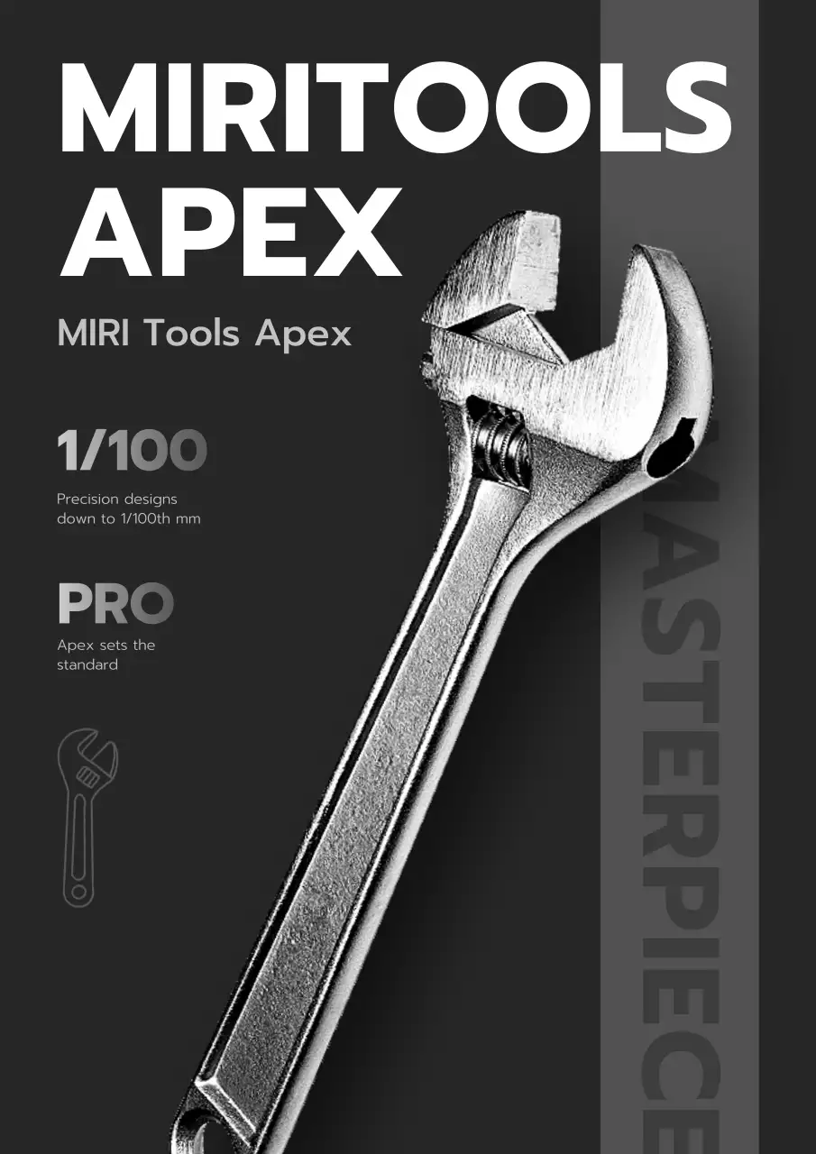 grey modern tool advertisement