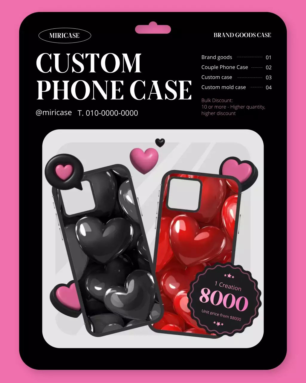 pink modern phone promotion