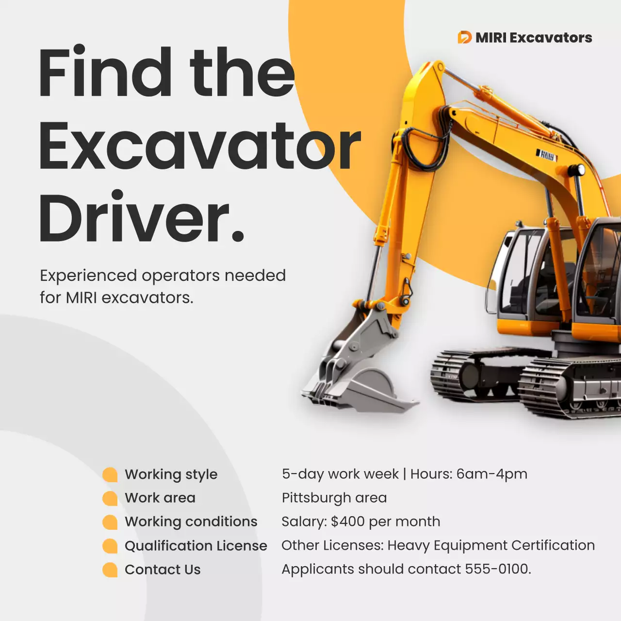 orange modern construction recruitment