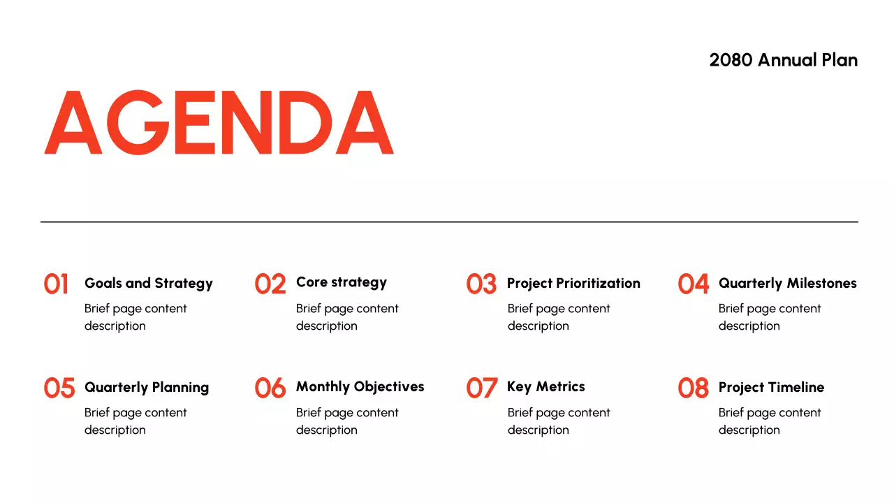 Rencana bisnis modern merah