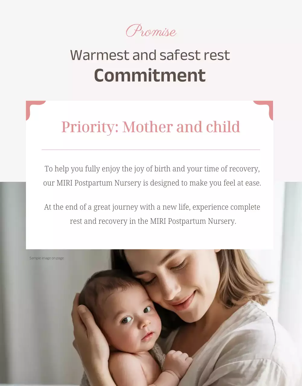 핑크색 모던 산후조리 홍보