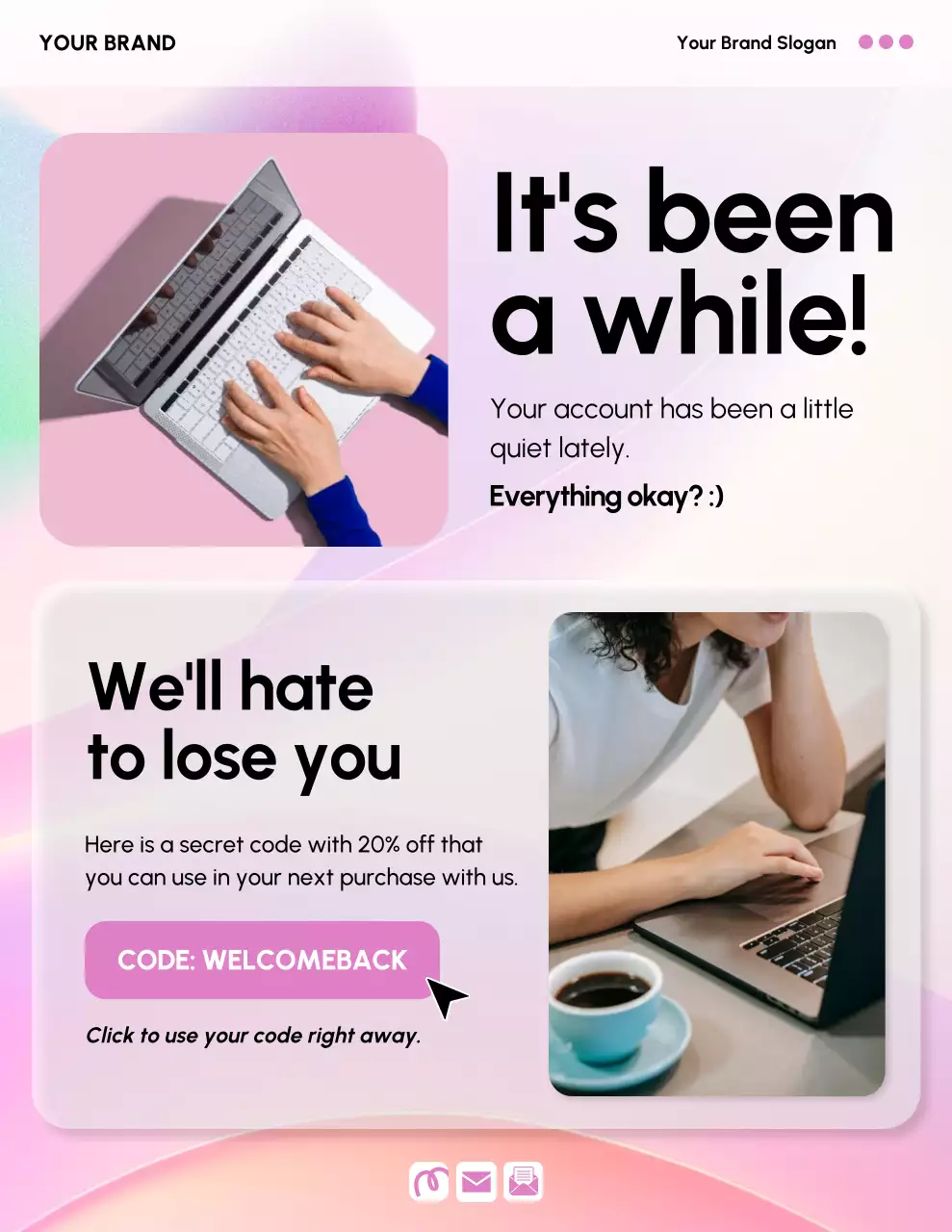 Pink Modern Marketing Advertisement Promotional Poster