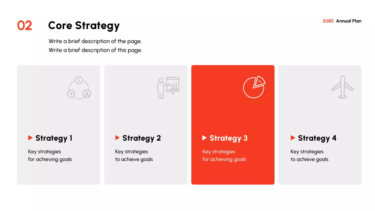 Rencana bisnis modern merah