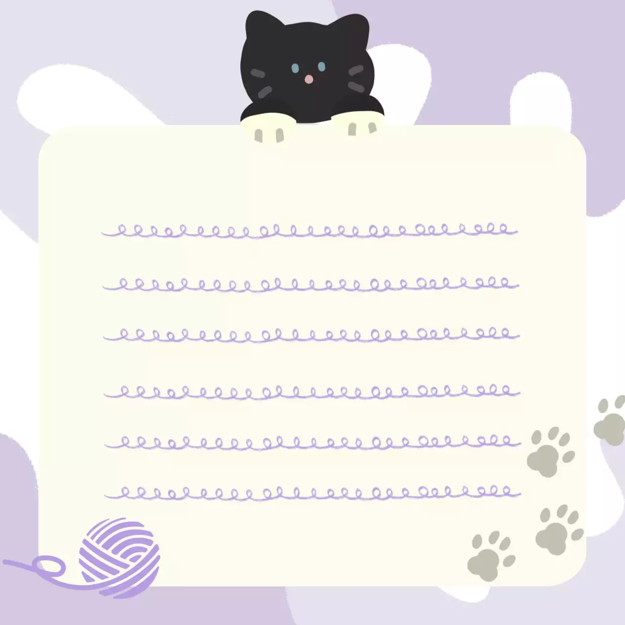 연보라 아기자기한 고양이 프레임