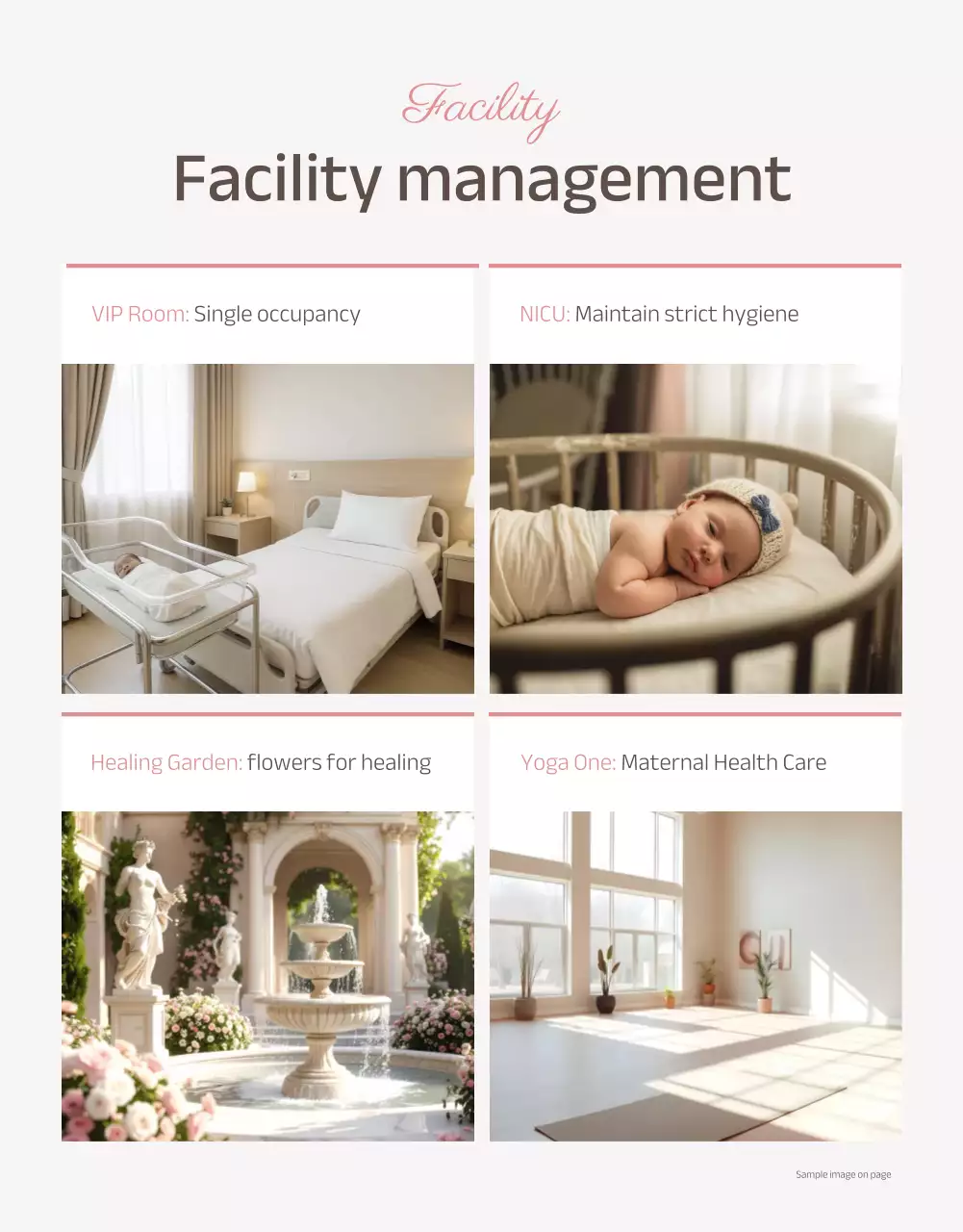 핑크색 모던 산후조리 홍보