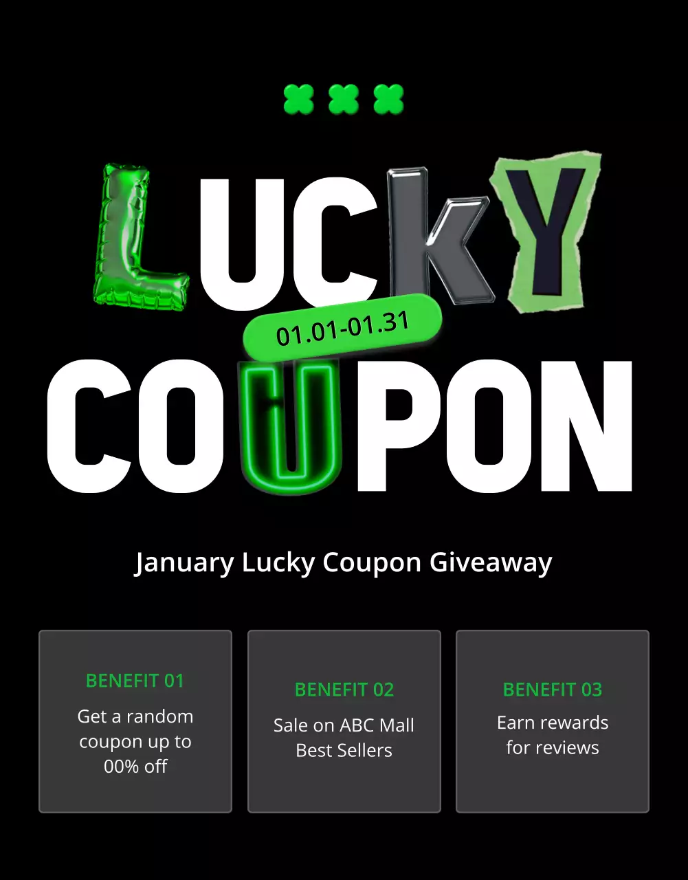 블랙 모던 쿠폰 프로모션