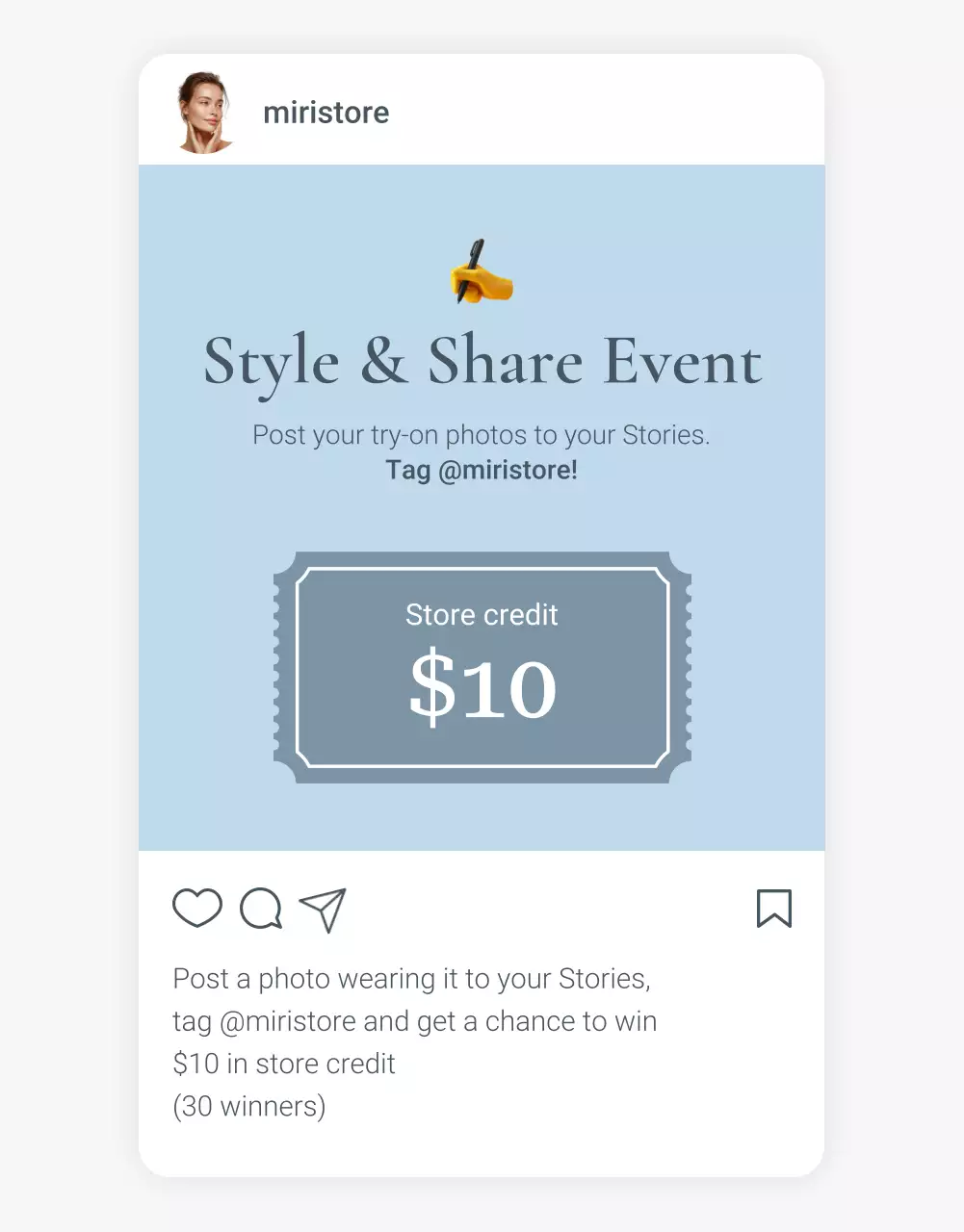 Promosi mode modern biru