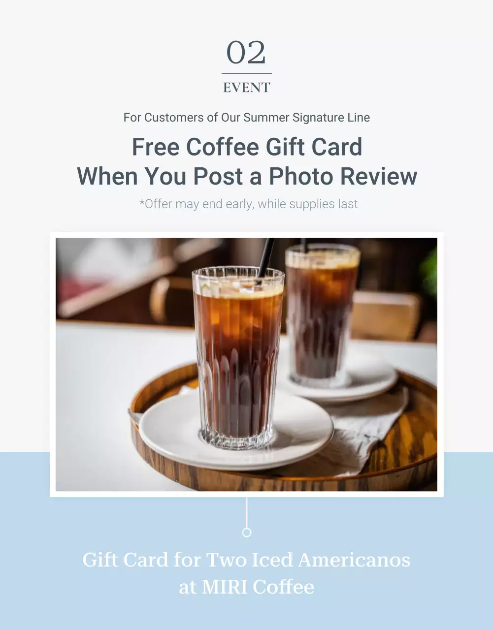 Blue modern fashion promotion