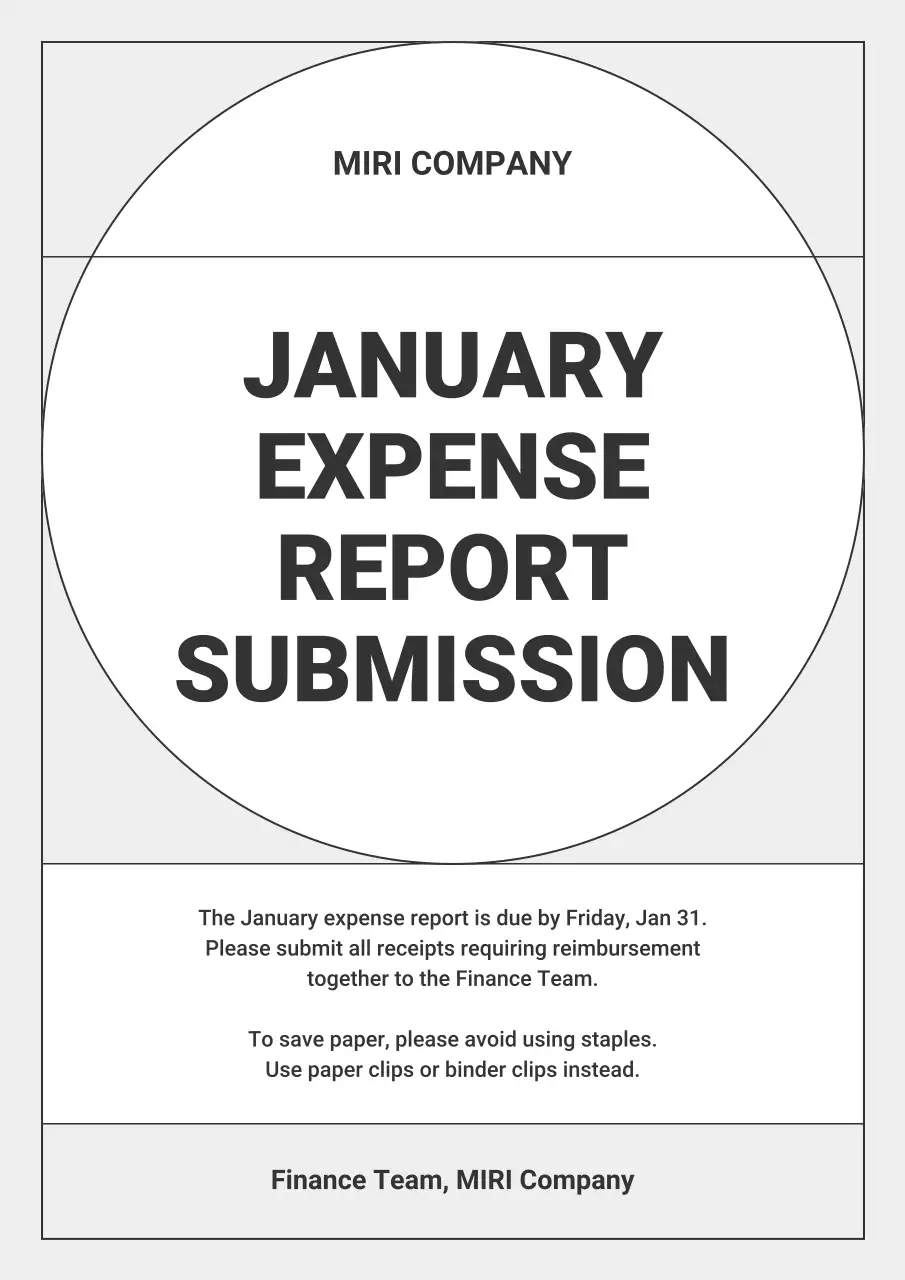 Poster Pemberitahuan Biaya Minimal Abu-abu