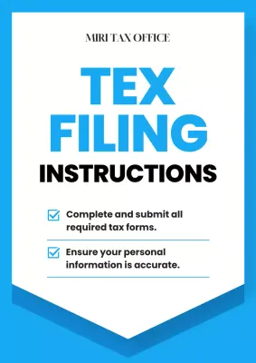 Panduan pajak modern berwarna biru