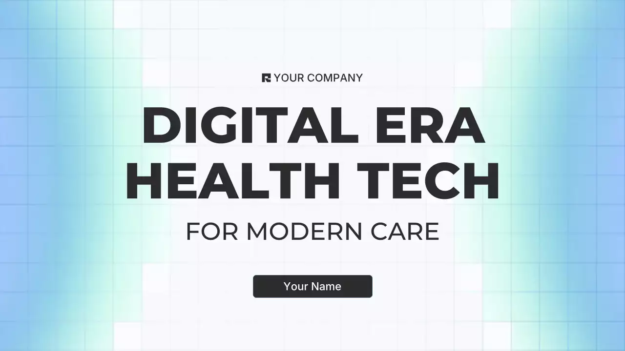 블루 모던 헬스 테크 프레젠테이션