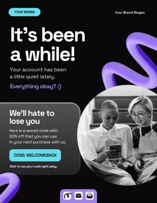 Black Modern Marketing Promotion Poster