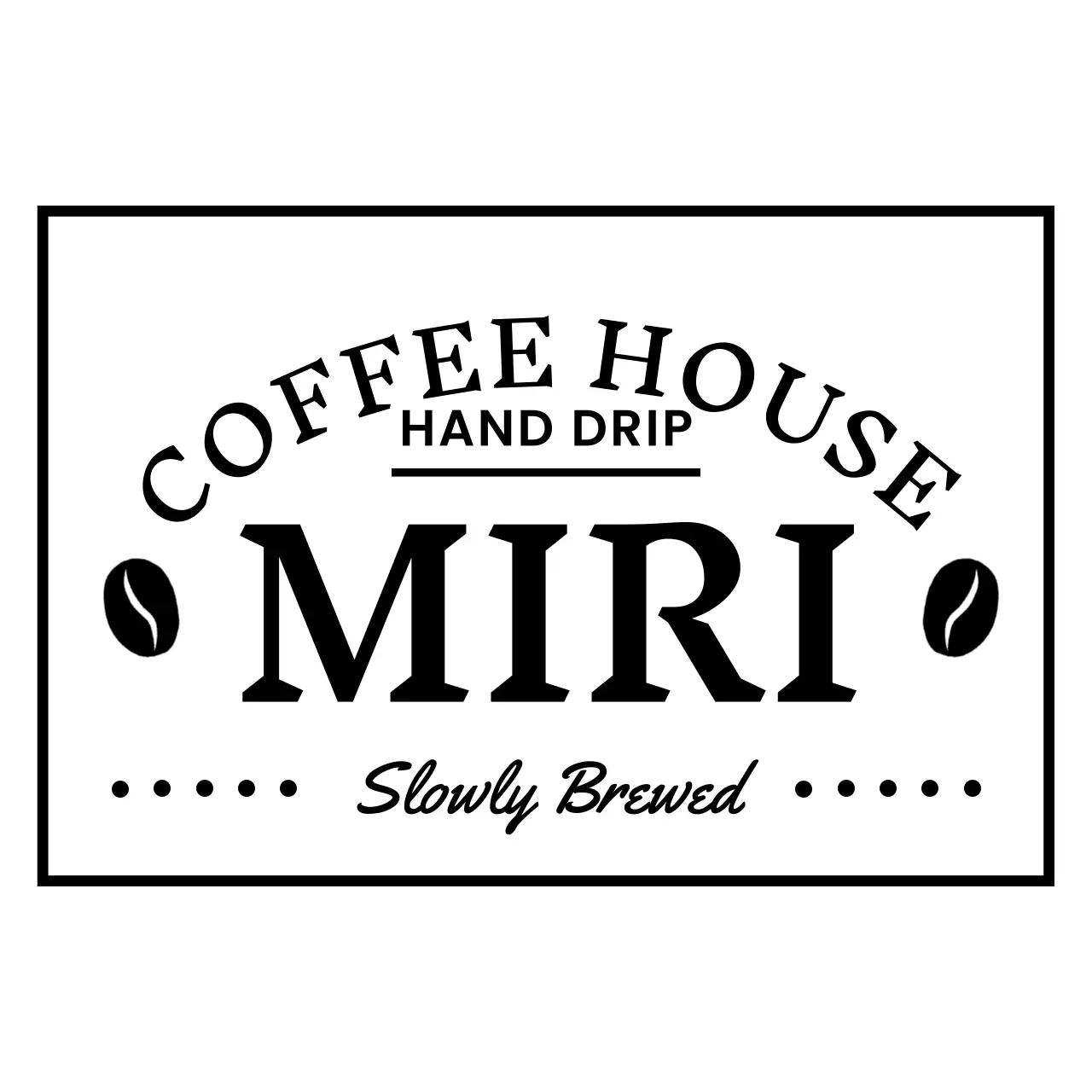 白黒 クラシック コーヒー ロゴ シンボルロゴ