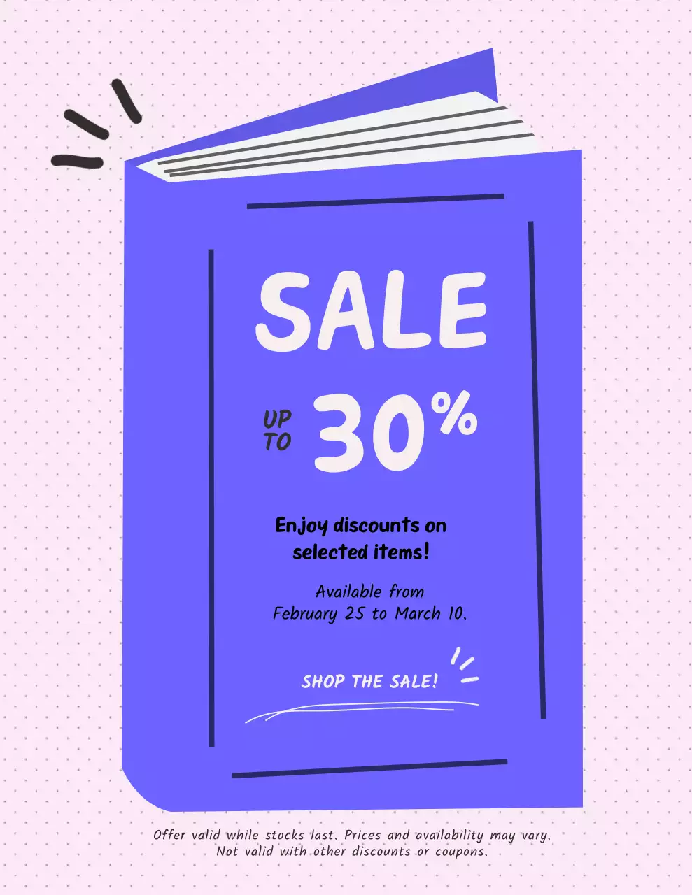 Purple Simple Sale Promotion Poster