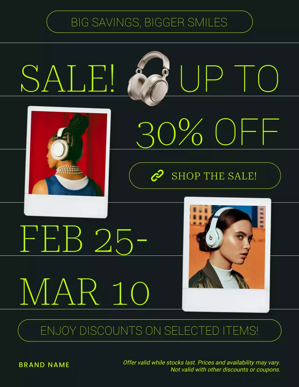 Neon Modern Sale Promotion Poster