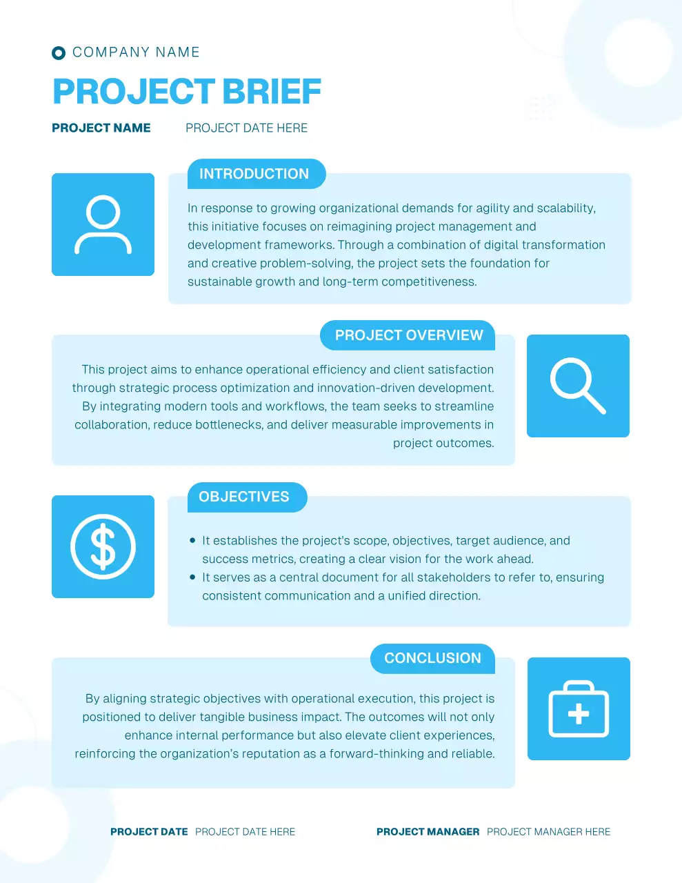 Clean Modern Geometric Project Report Poster