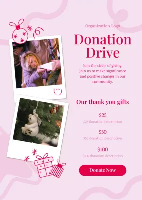 Modern Donation Web Poster