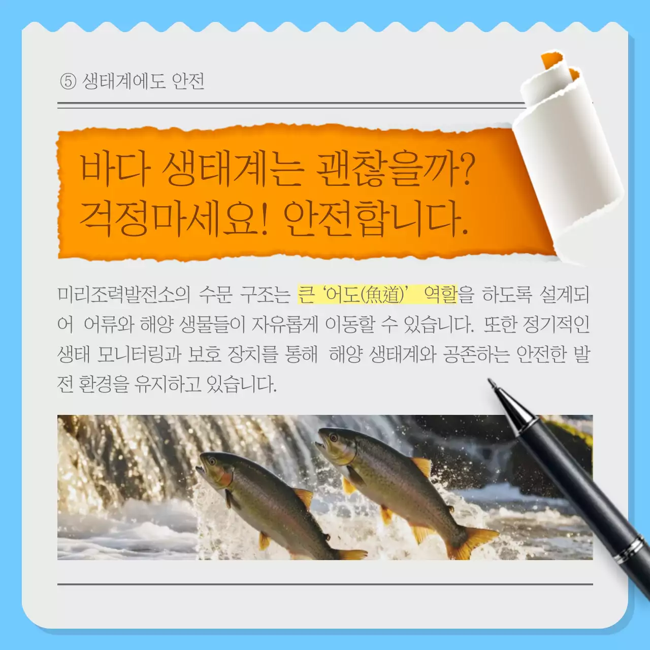 하늘색 모던 친환경 뉴스레터