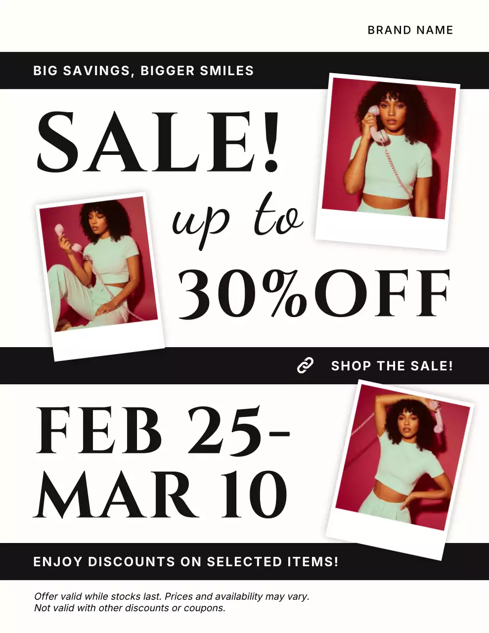 Red and Black Bold Promotion Poster