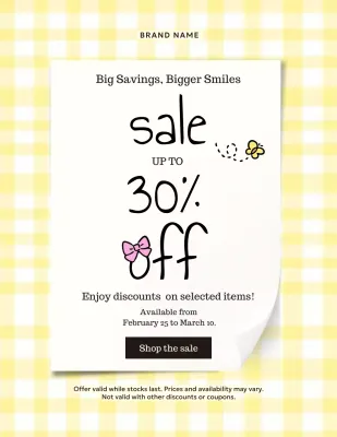 Poster Promosi Penjualan Selamat Datang Berwarna Kuning