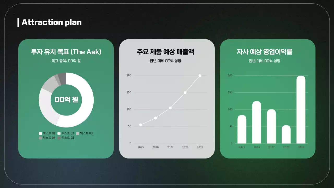초록 모던 비즈니스 보고서