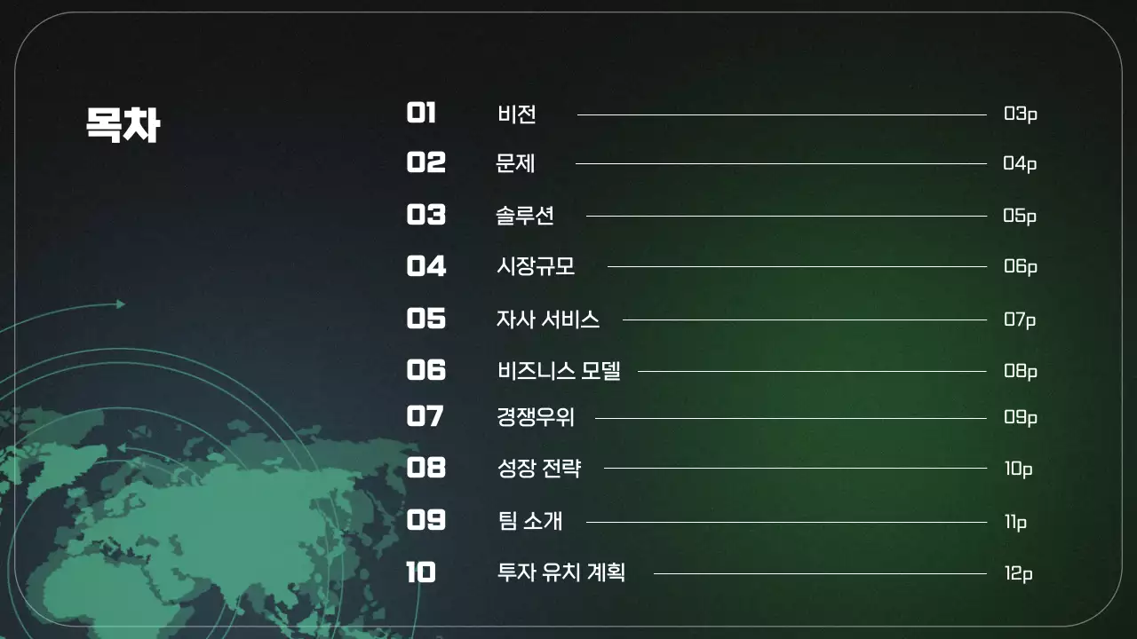 초록 모던 비즈니스 보고서