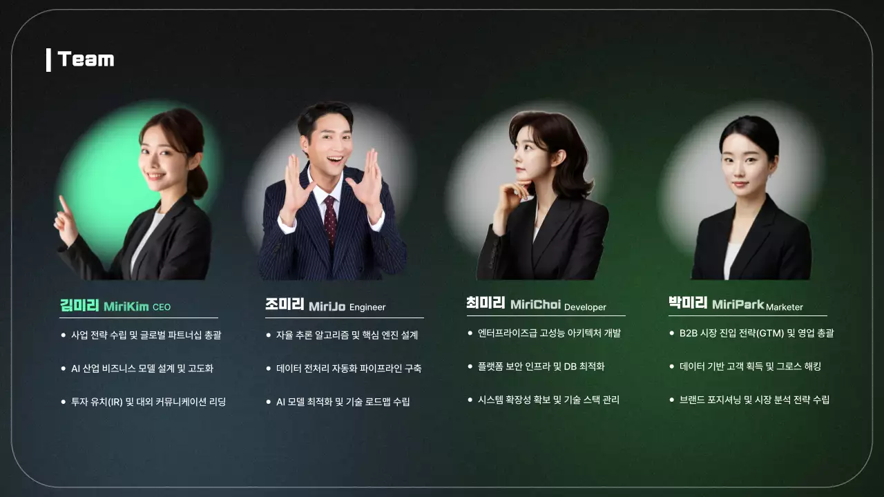 초록 모던 비즈니스 보고서