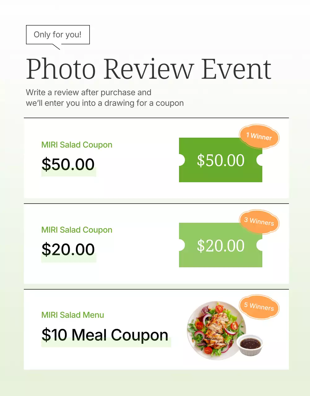 khuyến mãi phiếu giảm giá hiện đại thân thiện với môi trường