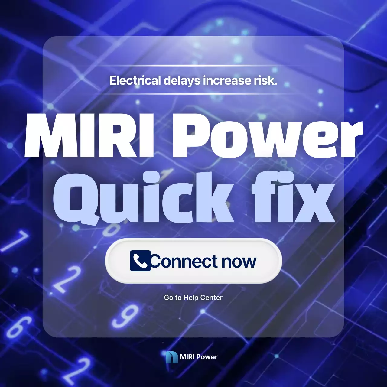 Iklan Listrik Modern Biru