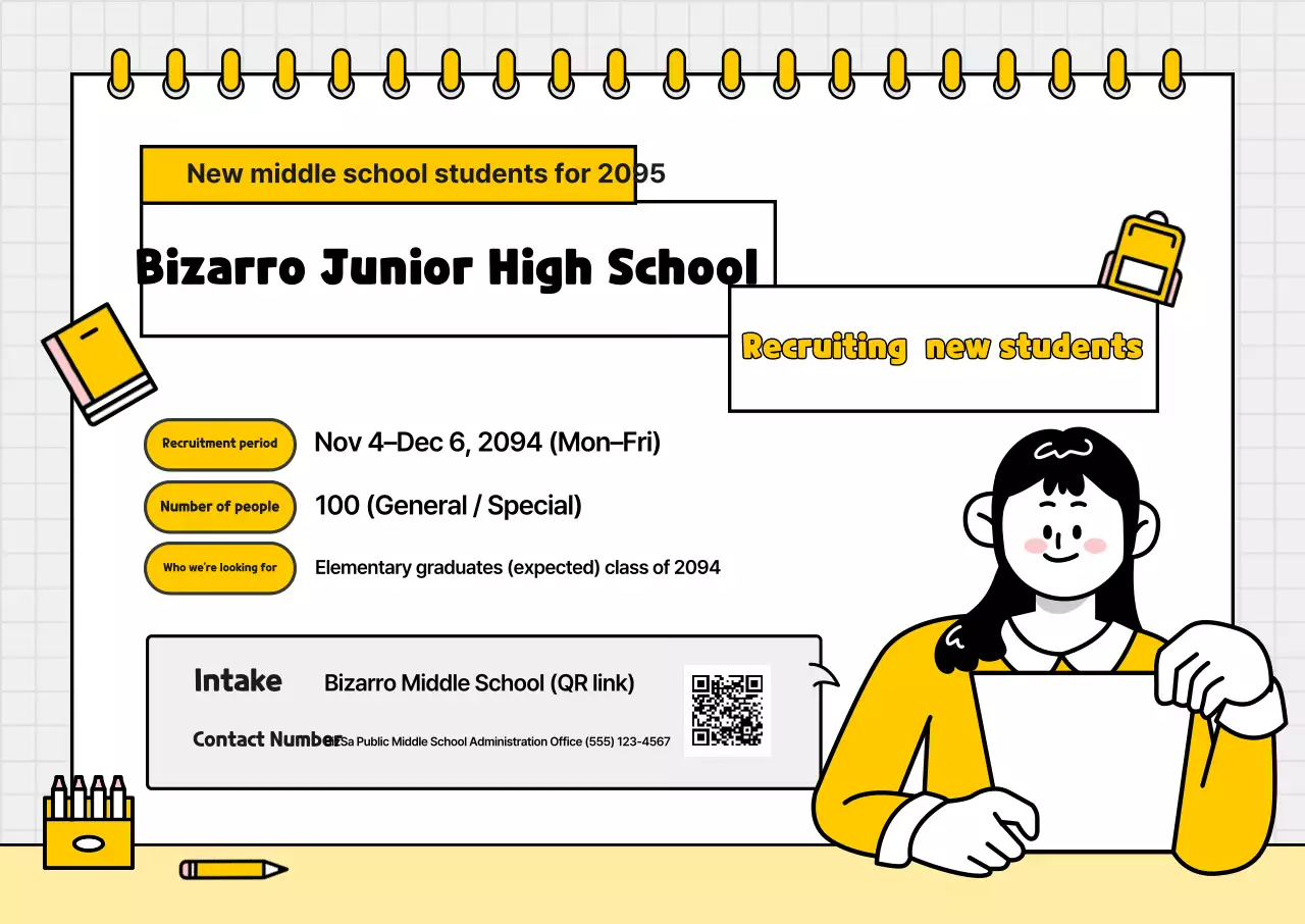 Recrutamento para a Yellow Simple Middle School