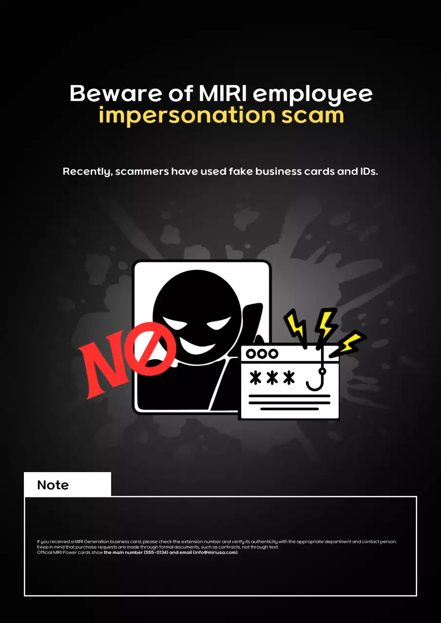 Cảnh báo lừa đảo đơn giản màu đen