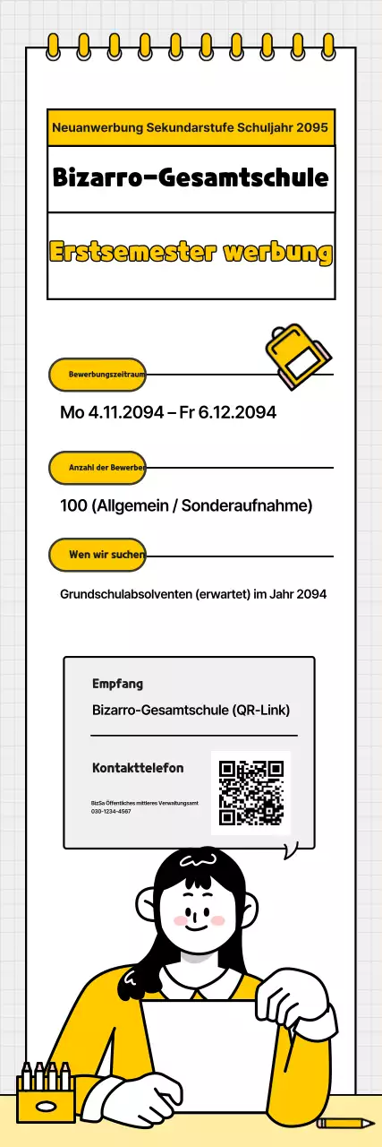 Rekrutierung für die Yellow Simple Middle School